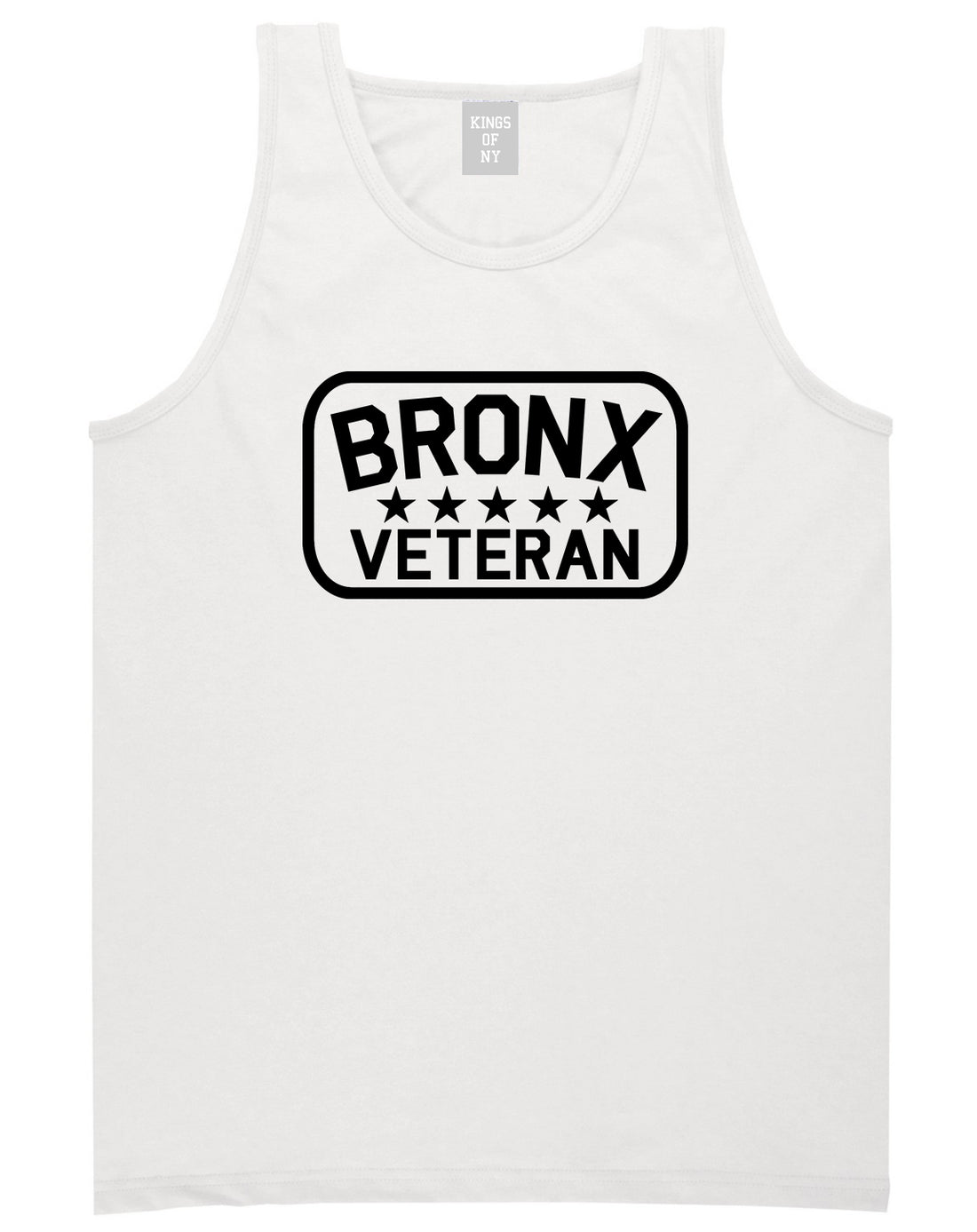 Bronx Veteran Mens Tank Top Shirt White