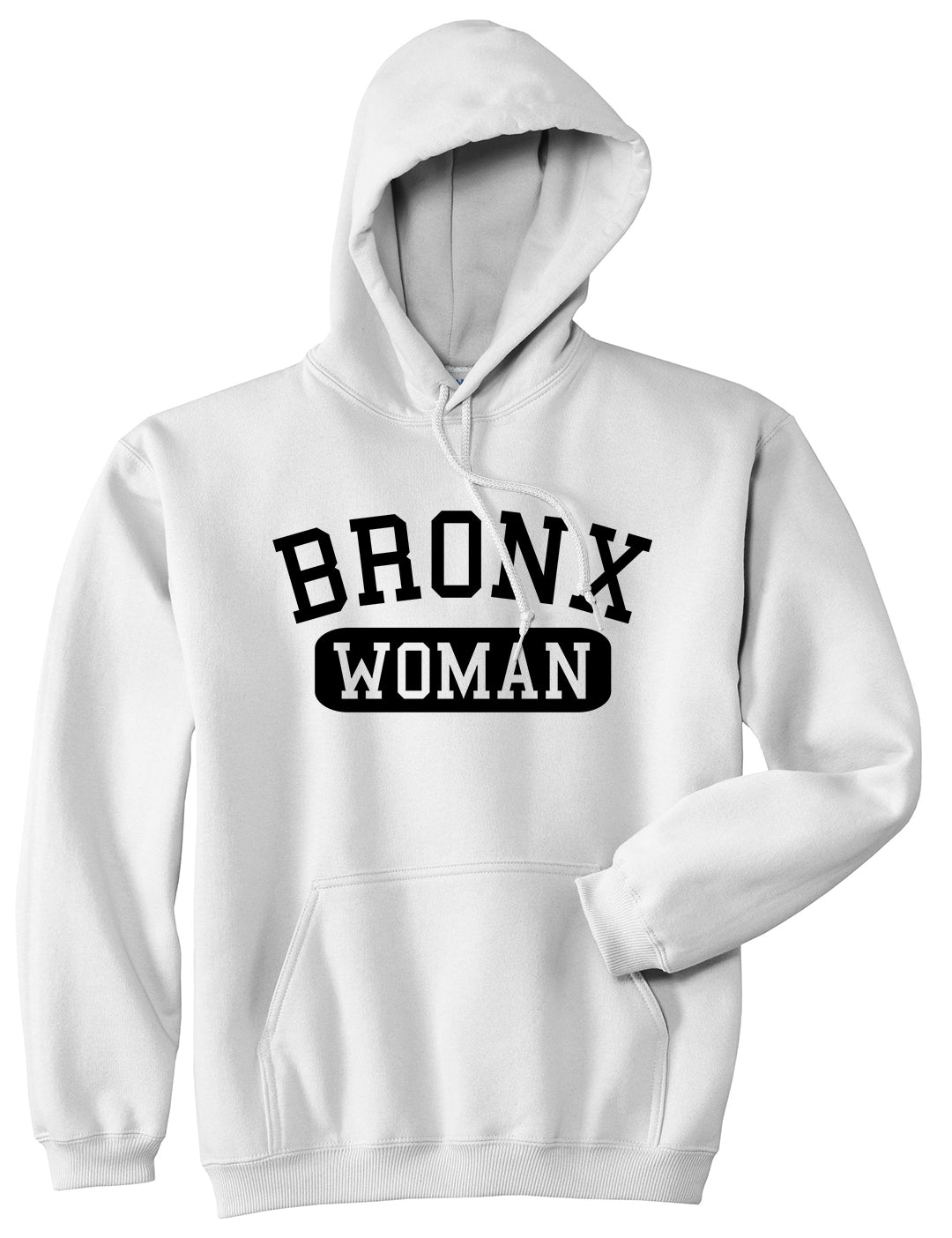 Bronx Woman Mens Pullover Hoodie White