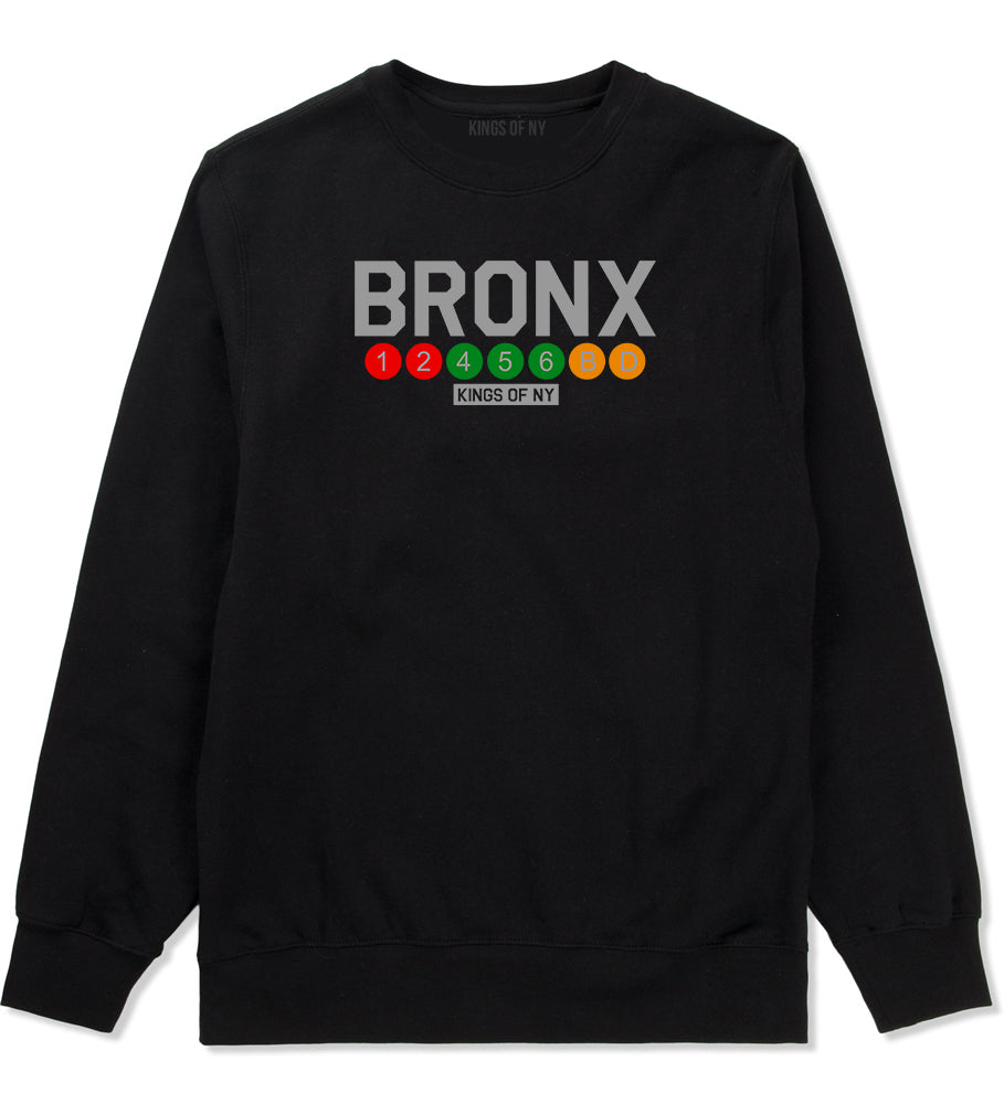 Bronx Transit Logos Crewneck Sweatshirt in Black