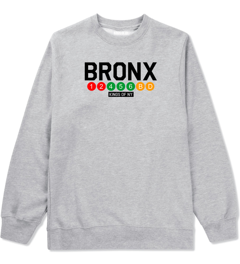 Bronx Transit Logos Crewneck Sweatshirt in Grey