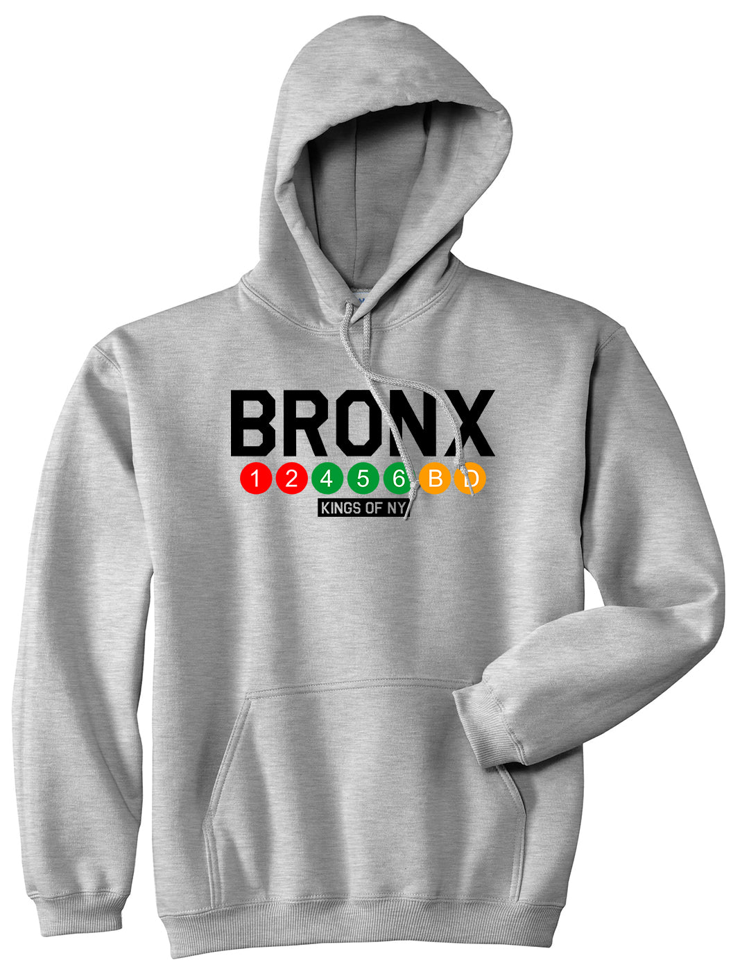 Bronx Transit Logos Pullover Hoodie in Grey