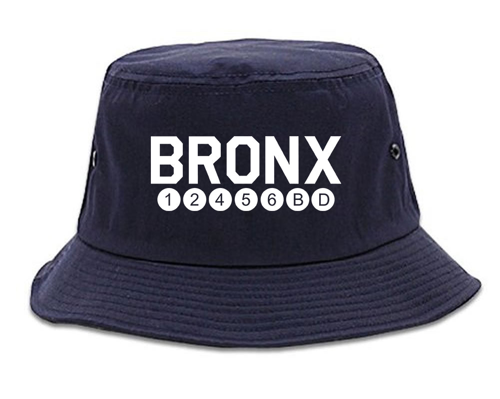 Bronx Transit Logos Navy Blue Bucket Hat