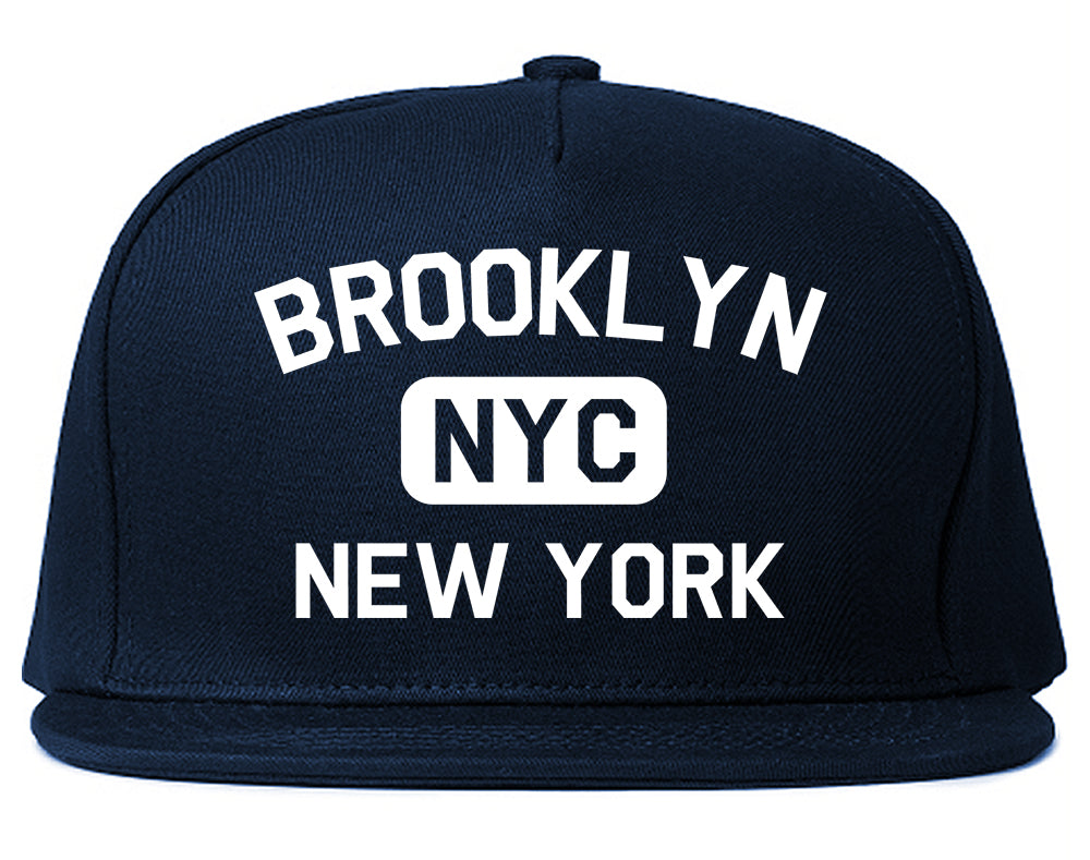 Brooklyn Gym NYC New York Mens Snapback Hat Navy Blue