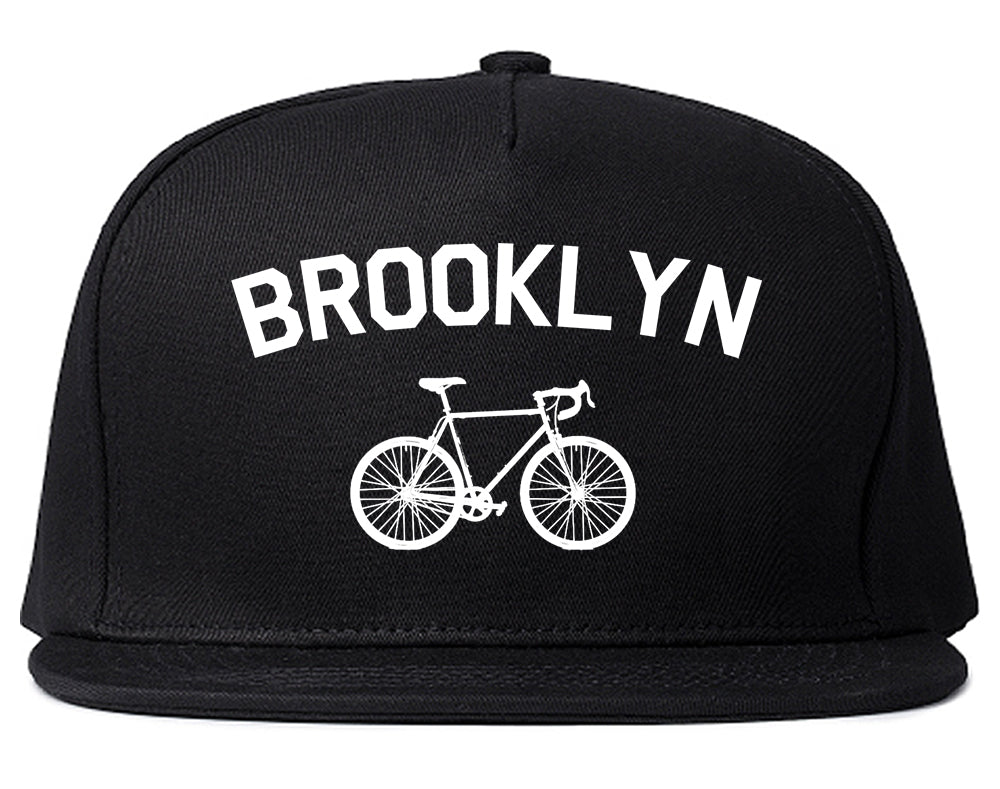 Brooklyn Vintage Bike Cycling Mens Snapback Hat Black