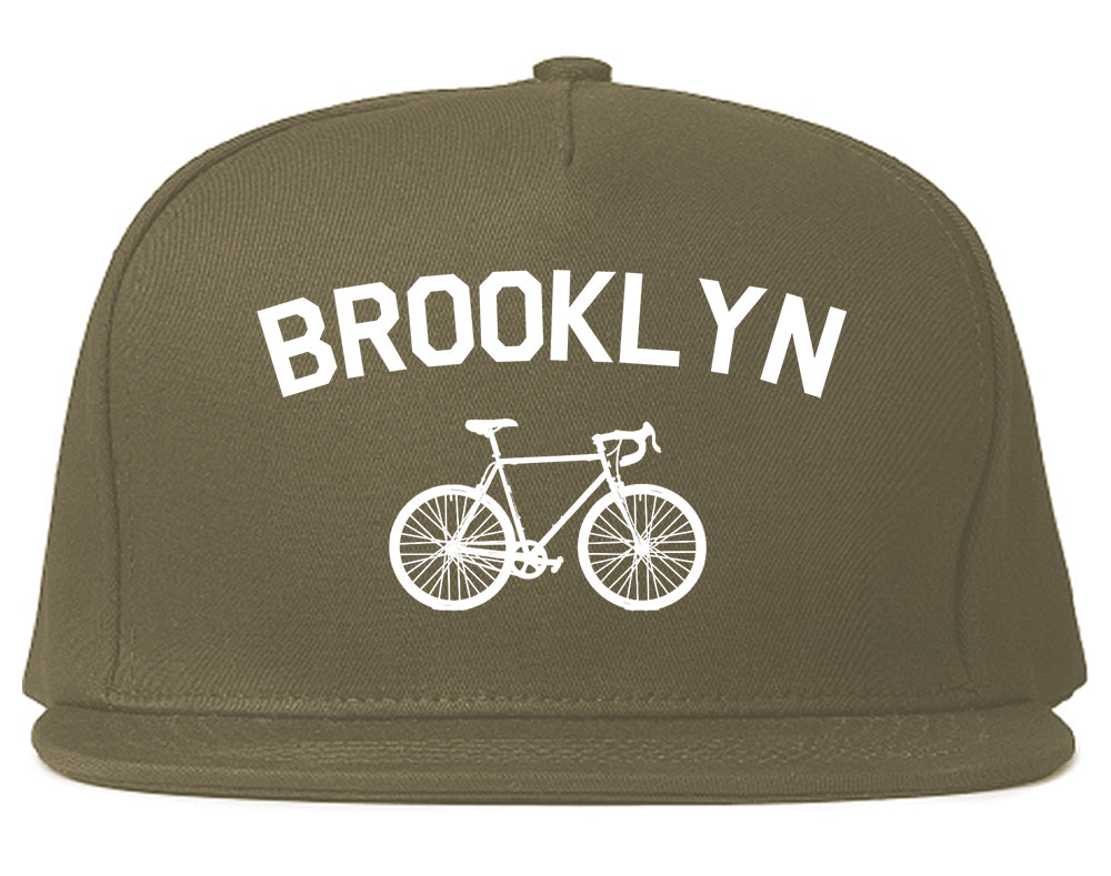 Brooklyn Vintage Bike Cycling Mens Snapback Hat Grey
