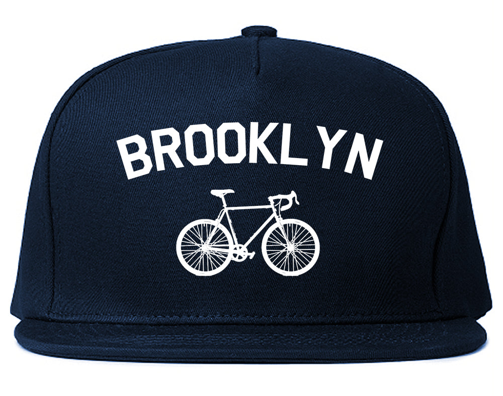 Brooklyn Vintage Bike Cycling Mens Snapback Hat Navy Blue