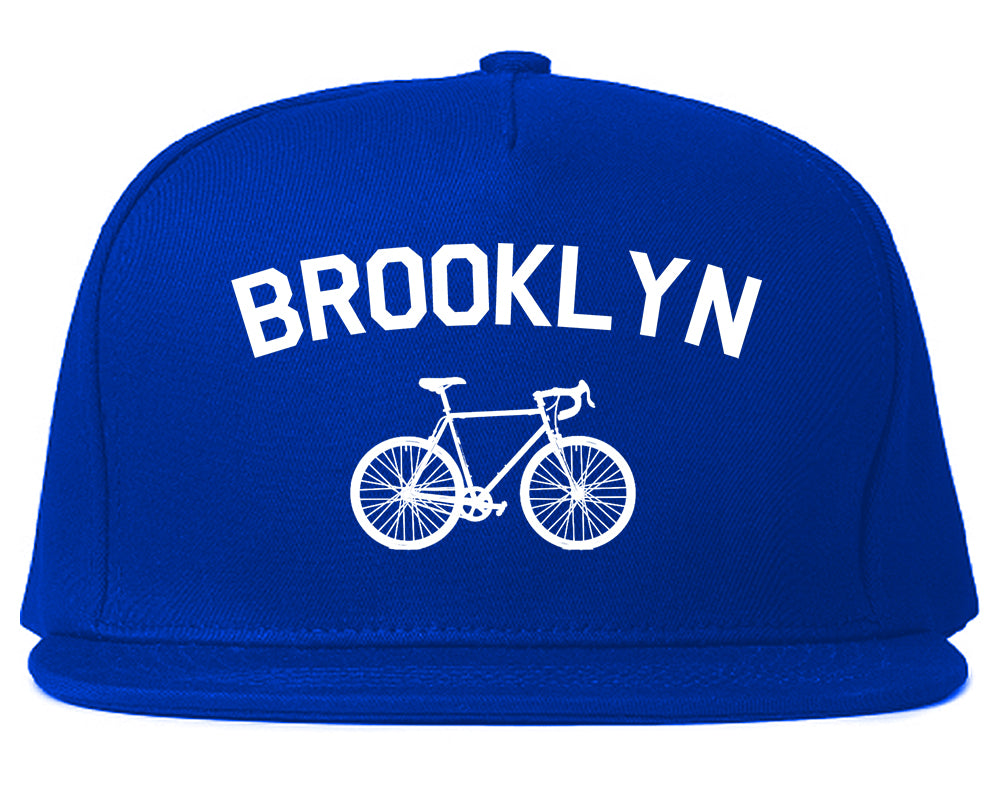 Brooklyn Vintage Bike Cycling Mens Snapback Hat Royal Blue
