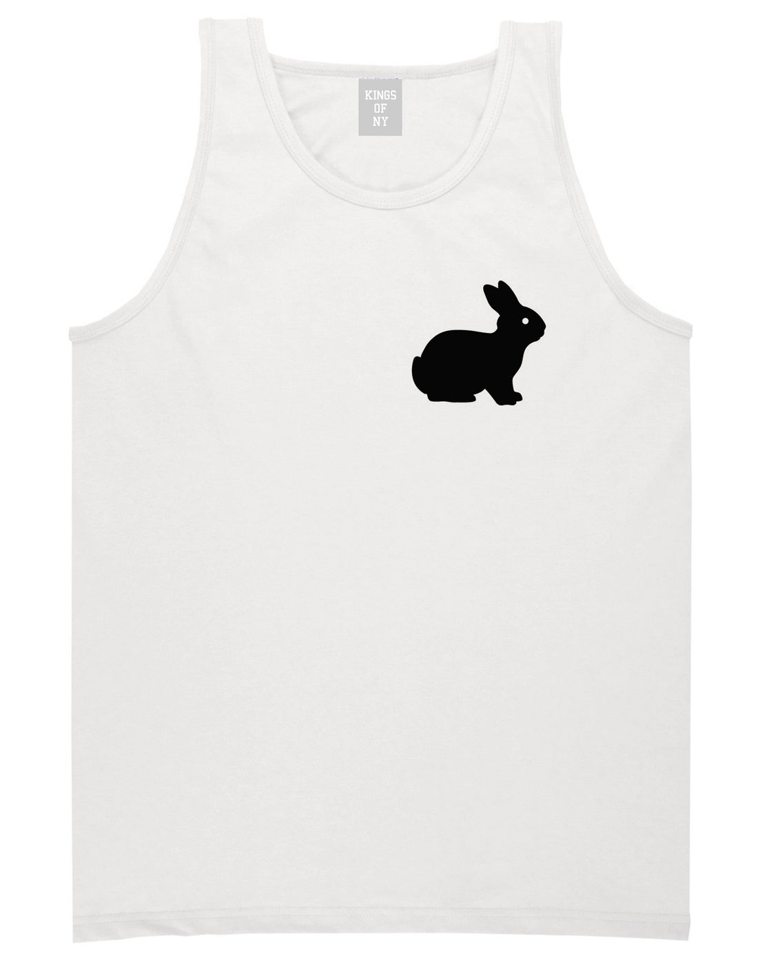 Bunny Rabbit Easter Chest White Tank Top Shirt by Kings Of NY