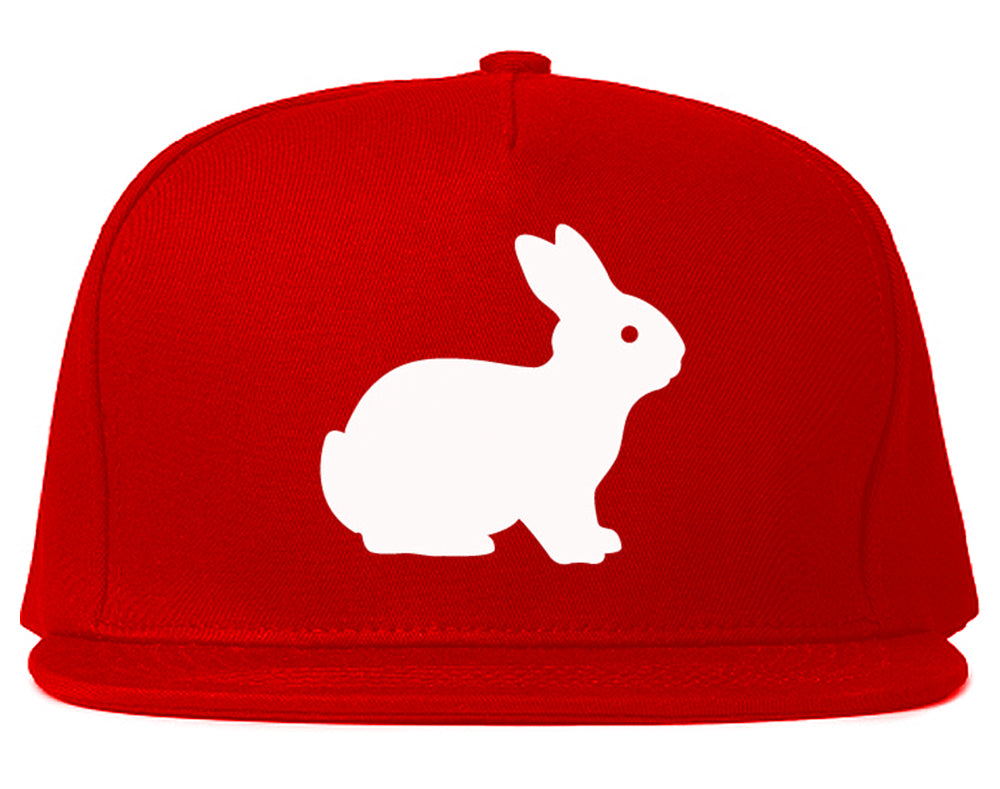 Bunny Rabbit Easter Chest Snapback Hat Red