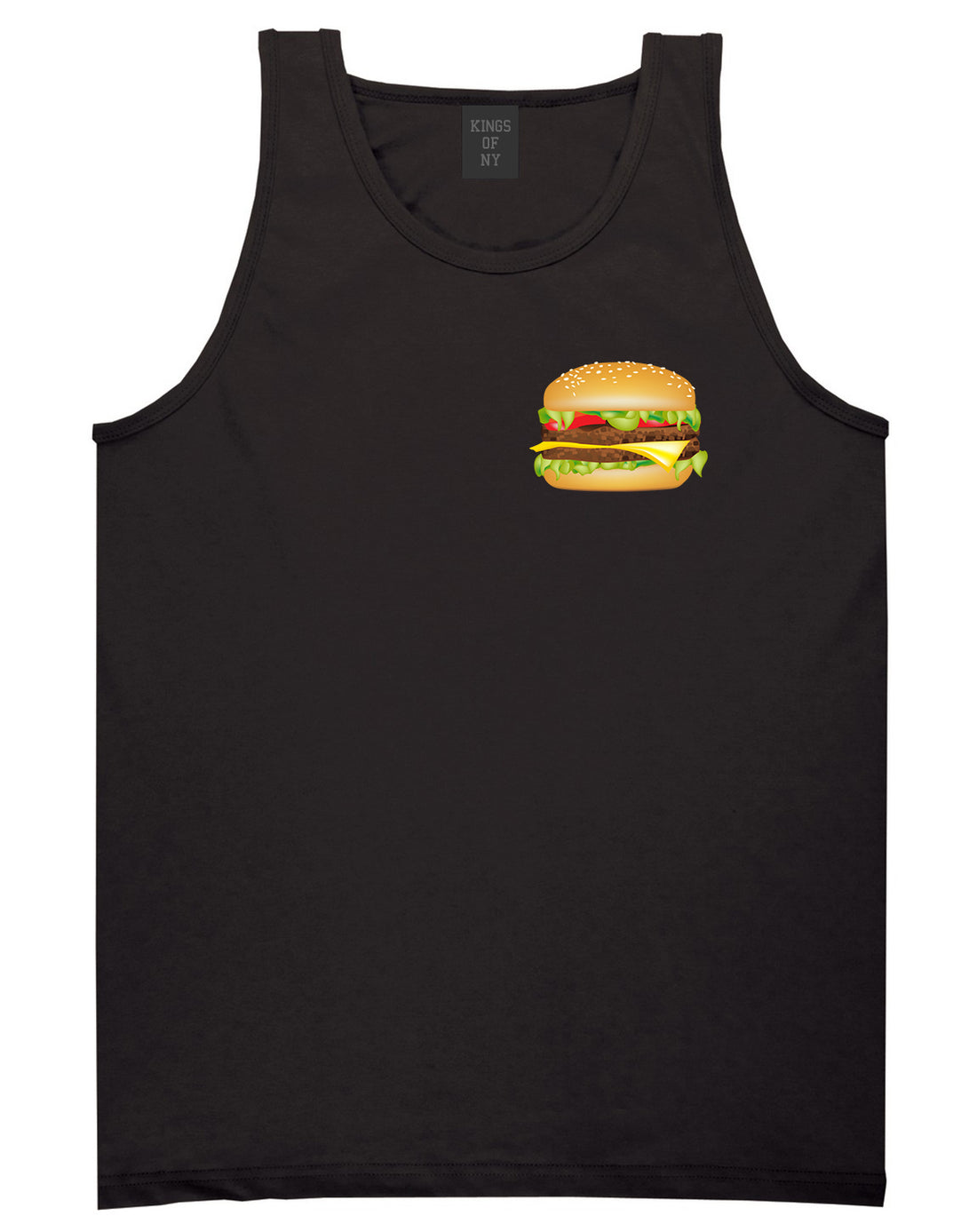 Burger Chest Black Tank Top Shirt by Kings Of NY