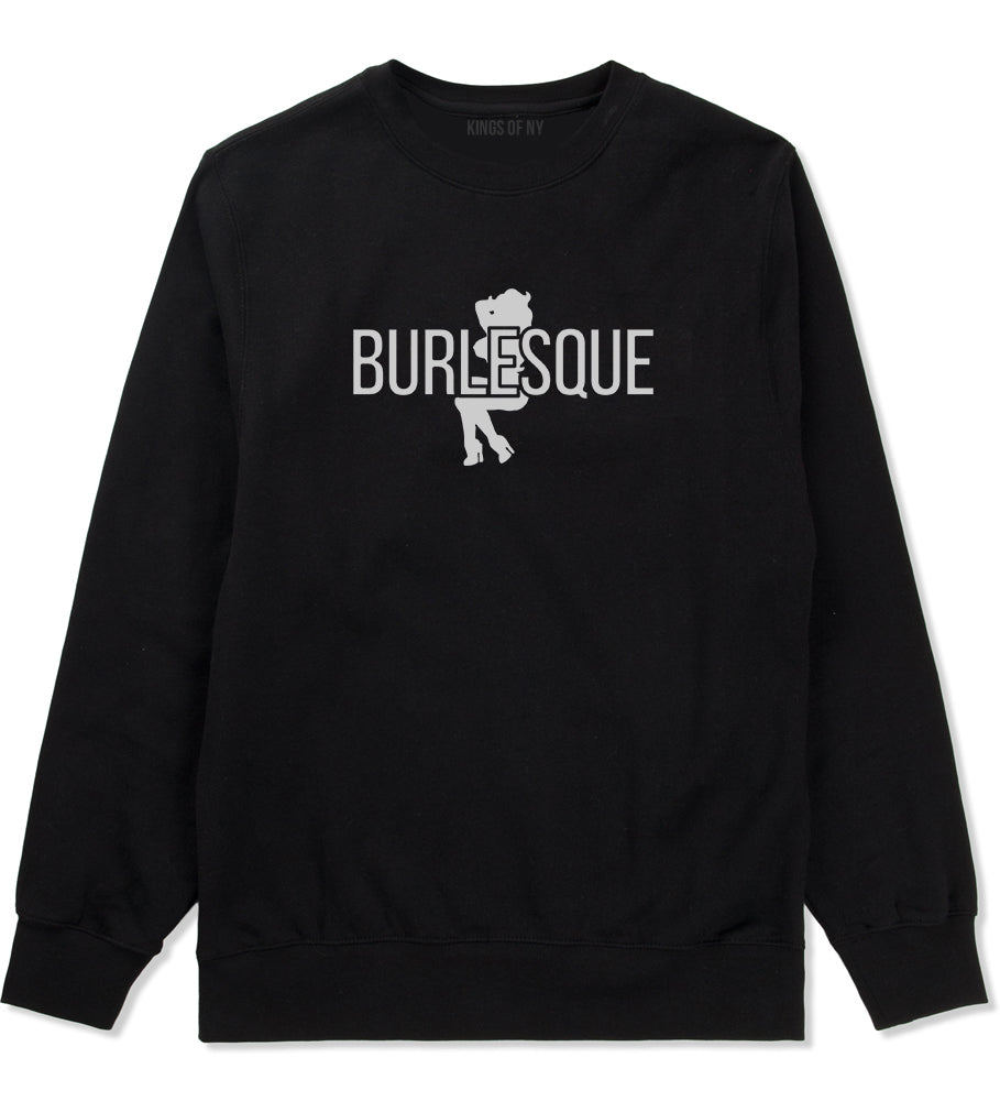 Burlesque Girl Black Crewneck Sweatshirt by Kings Of NY