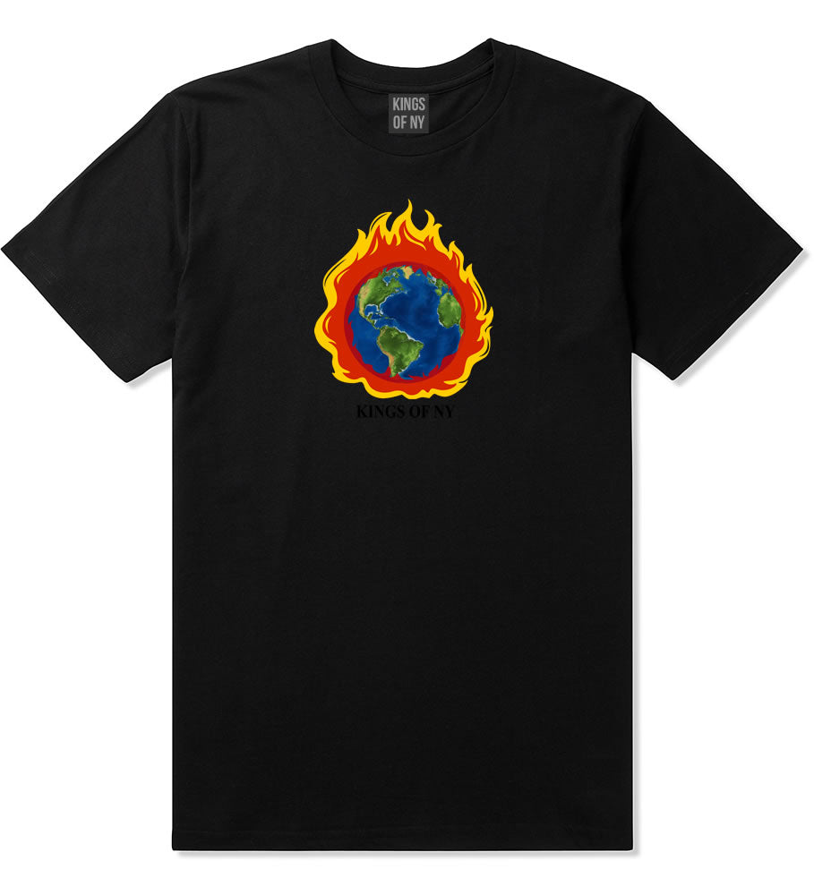 Burning Earth Mens T-Shirt Black