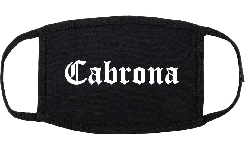 Cabrona Spanish Cotton Face Mask Black