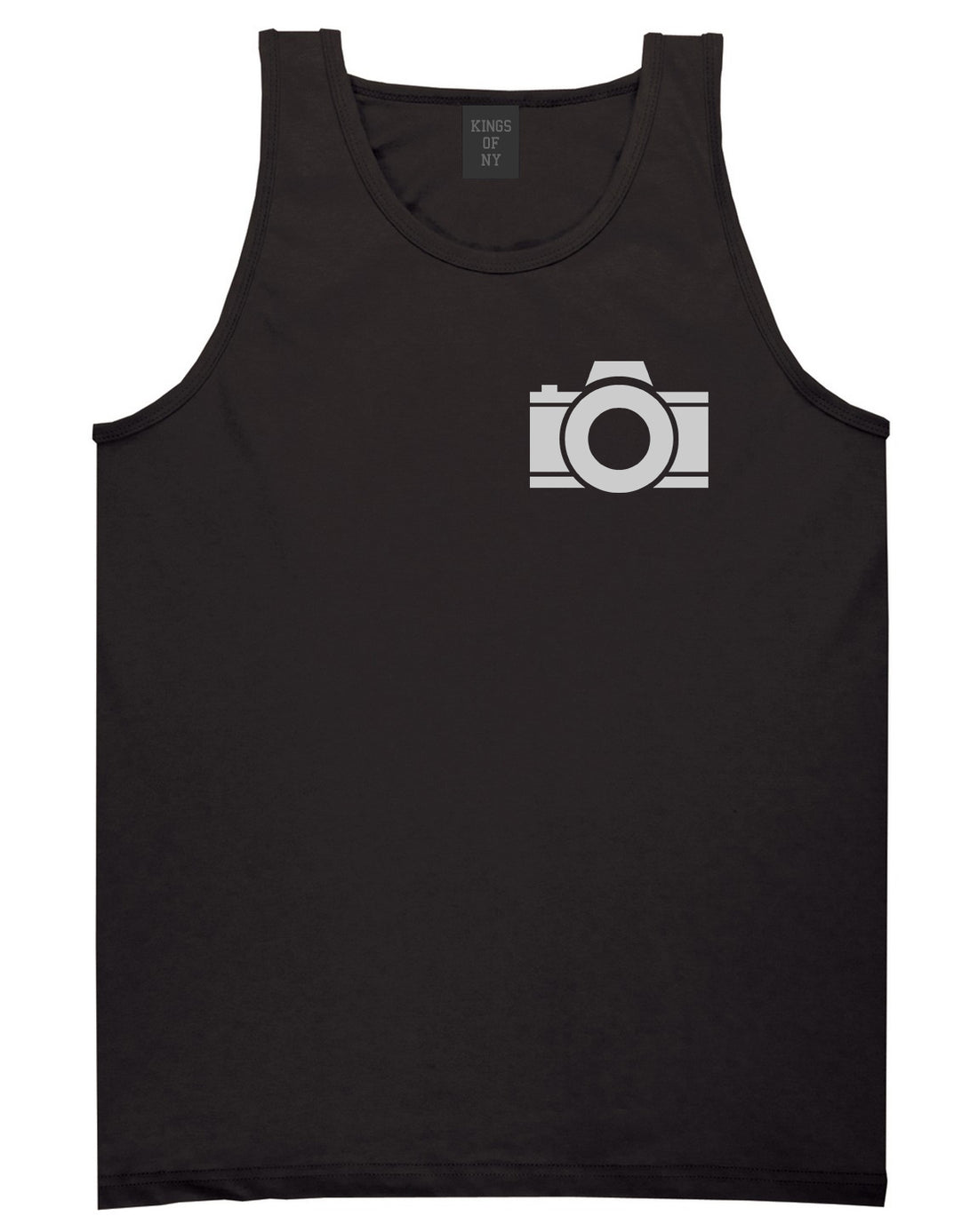 Camera Photographer Chest Black Tank Top Shirt by Kings Of NY