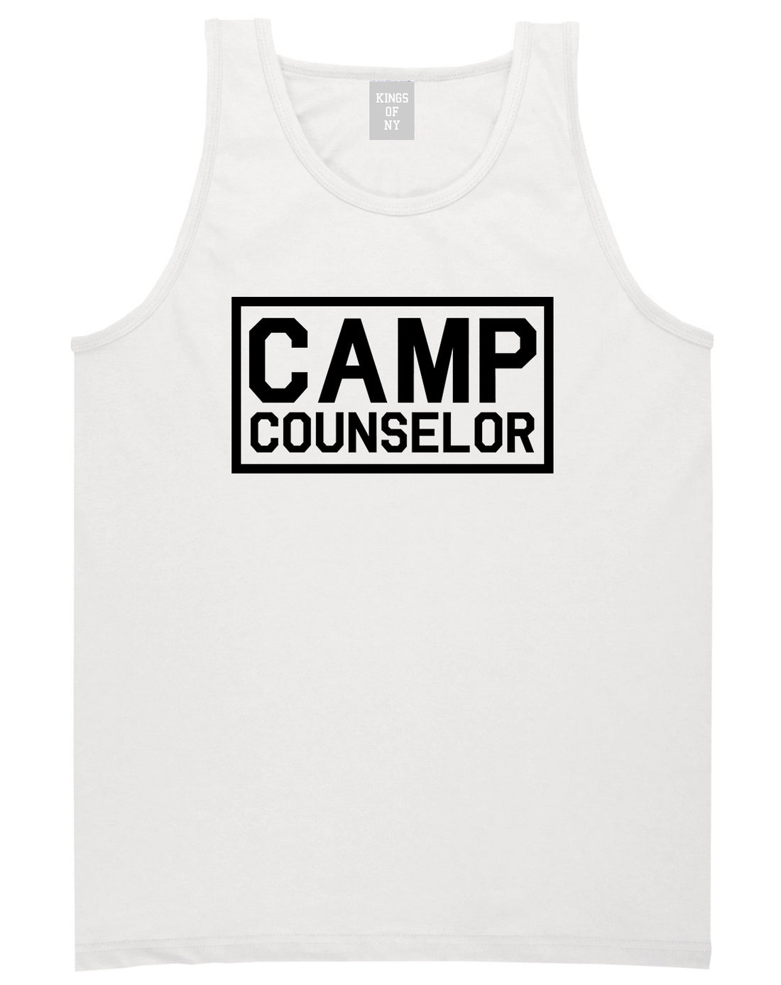 Camp Counselor White Tank Top Shirt by Kings Of NY