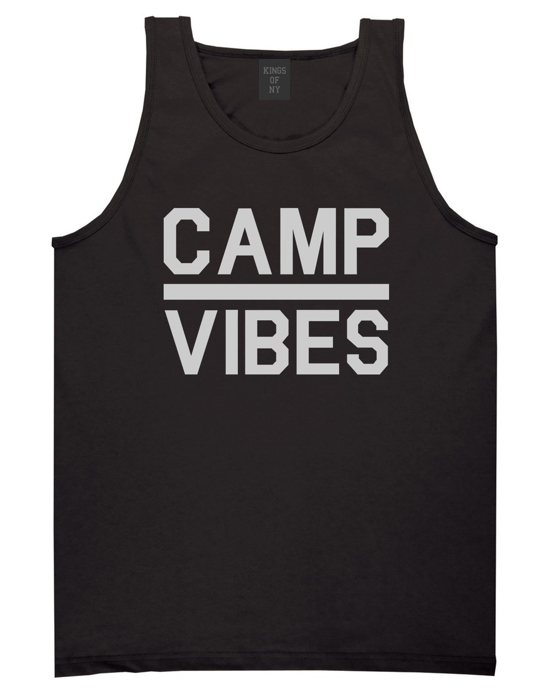 Camp Vibes Black Tank Top Shirt by Kings Of NY