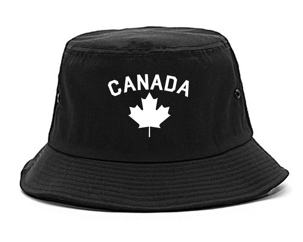 Canada Maple Leaf Red Mens Snapback Hat Black