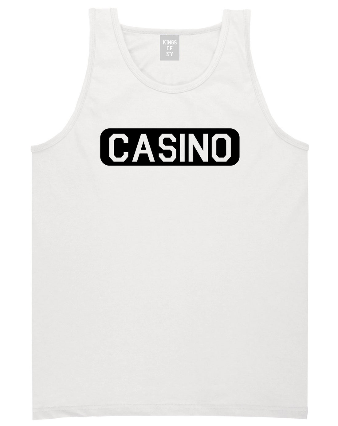 Casino White Tank Top Shirt by Kings Of NY