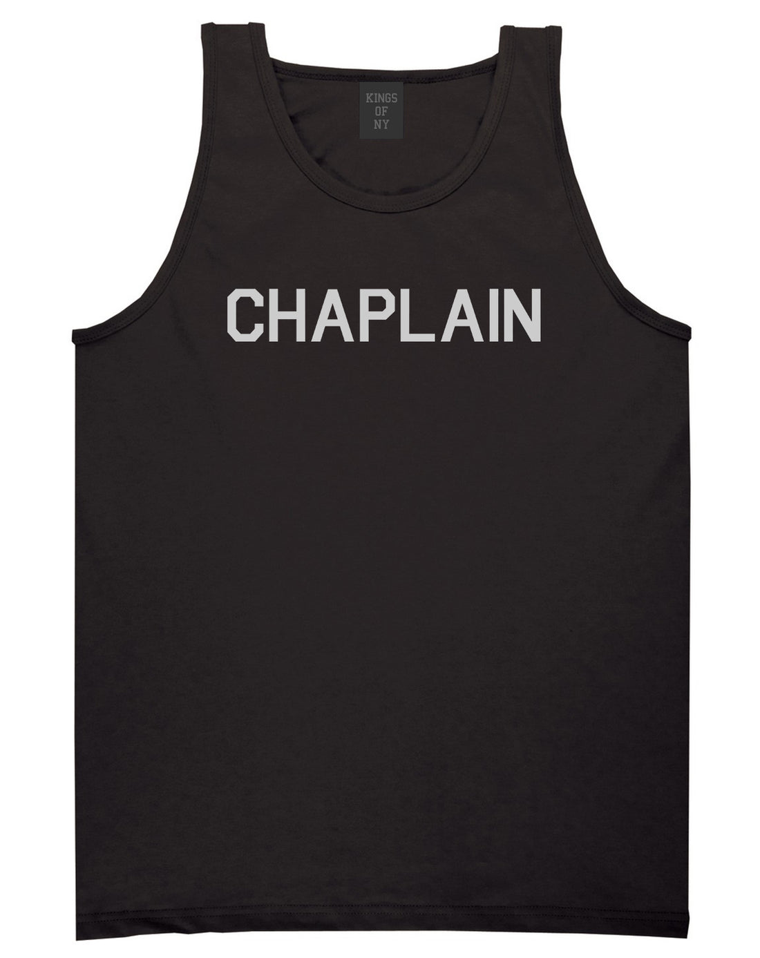 Christian Chaplain Black Tank Top Shirt by Kings Of NY