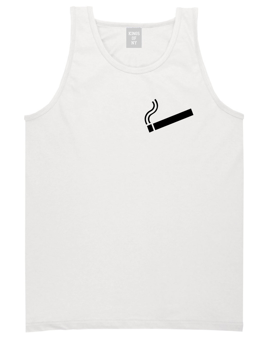 Cigarette Chest White Tank Top Shirt by Kings Of NY