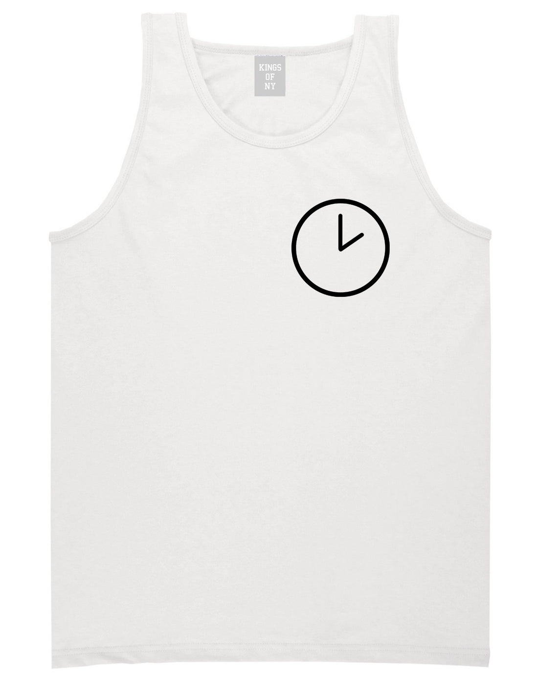 Clock Chest White Tank Top Shirt by Kings Of NY
