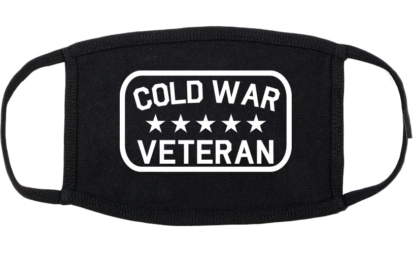 Cold War Veteran Cotton Face Mask Black