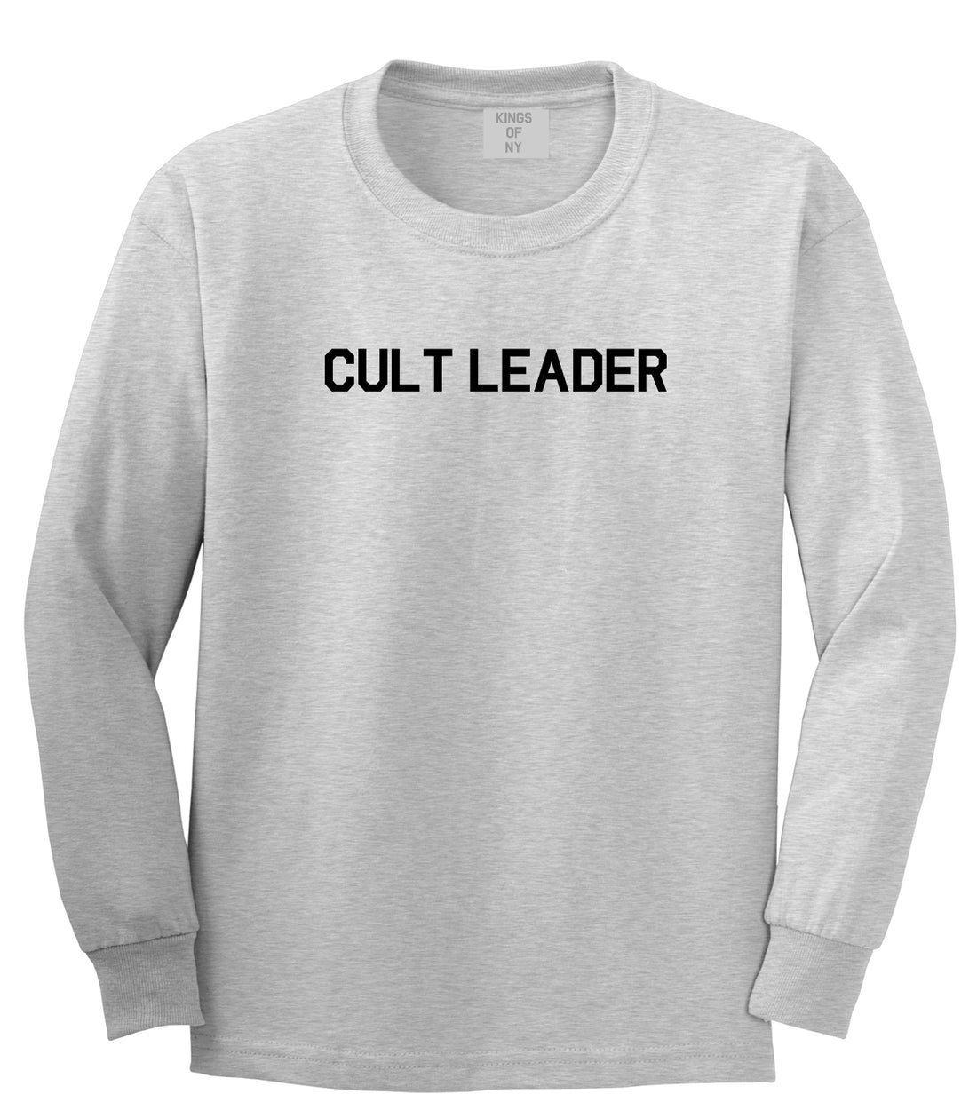 Cult Leader Costume Mens Long Sleeve T-Shirt Grey by Kings Of NY