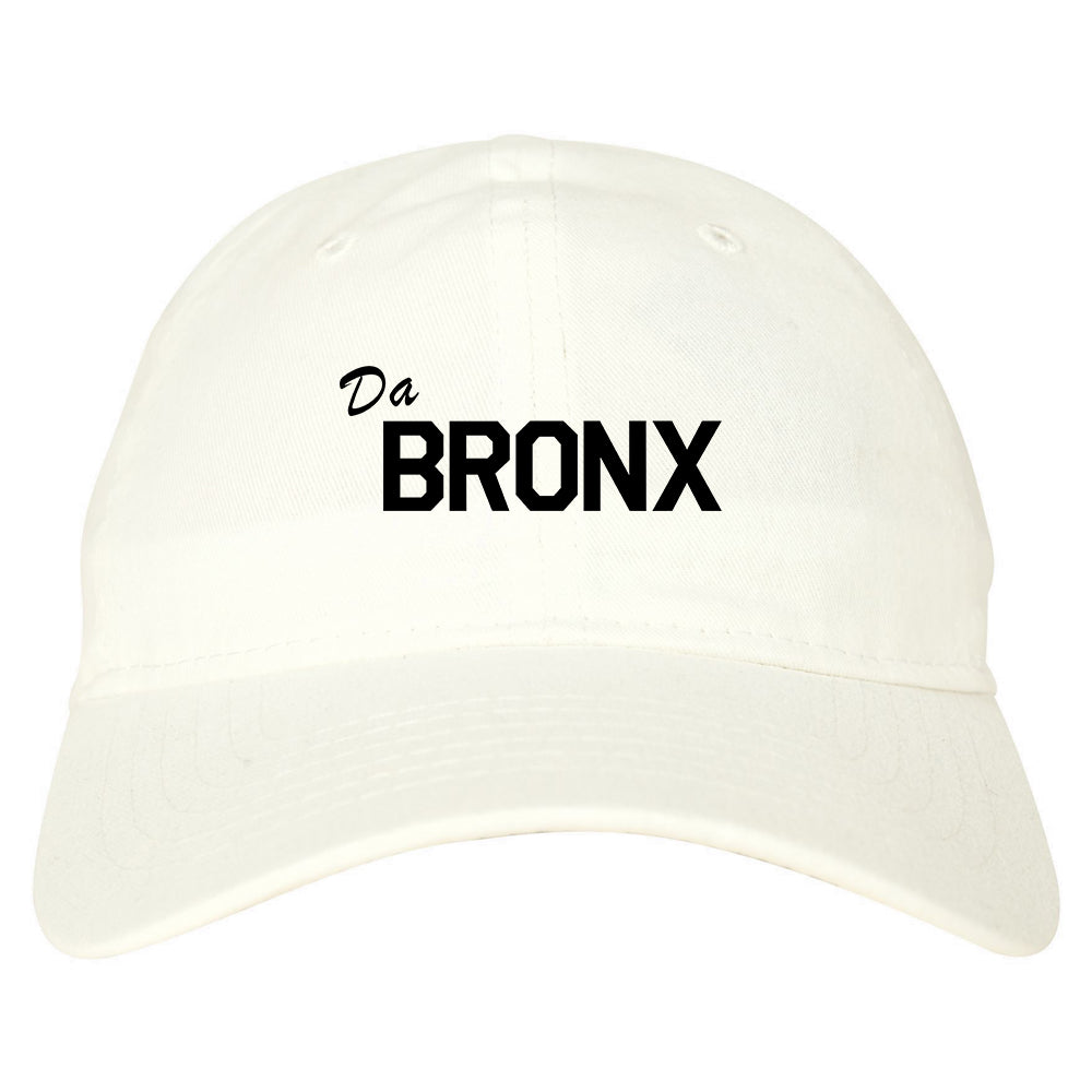 Da Bronx Mens Dad Hat Baseball Cap White