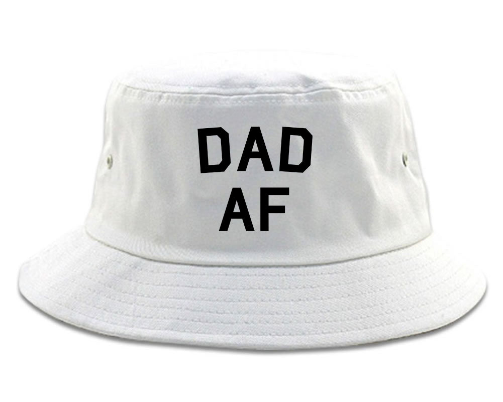 Dad AF New Father Funny Mens Snapback Hat White