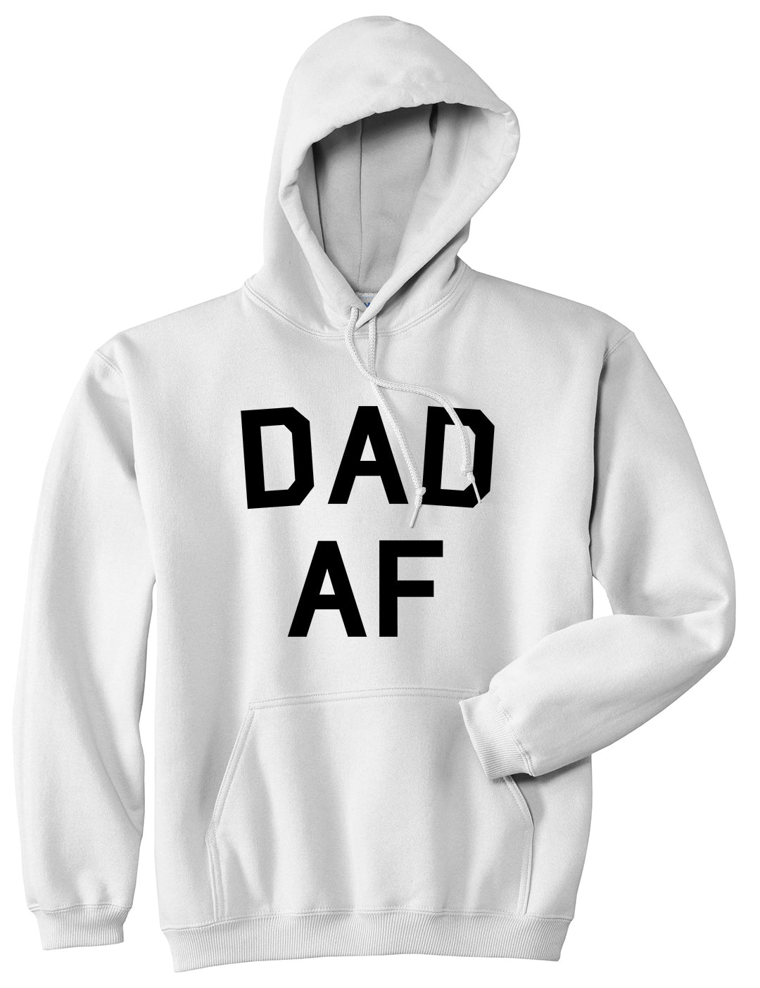 Dad AF New Father Funny Mens Pullover Hoodie White
