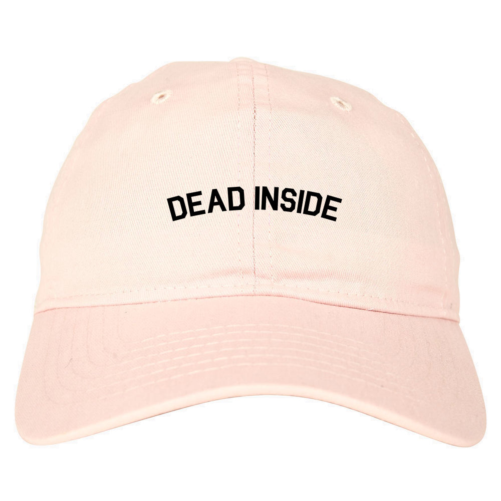 Dead Inside Arch Mens Dad Hat Baseball Cap Pink