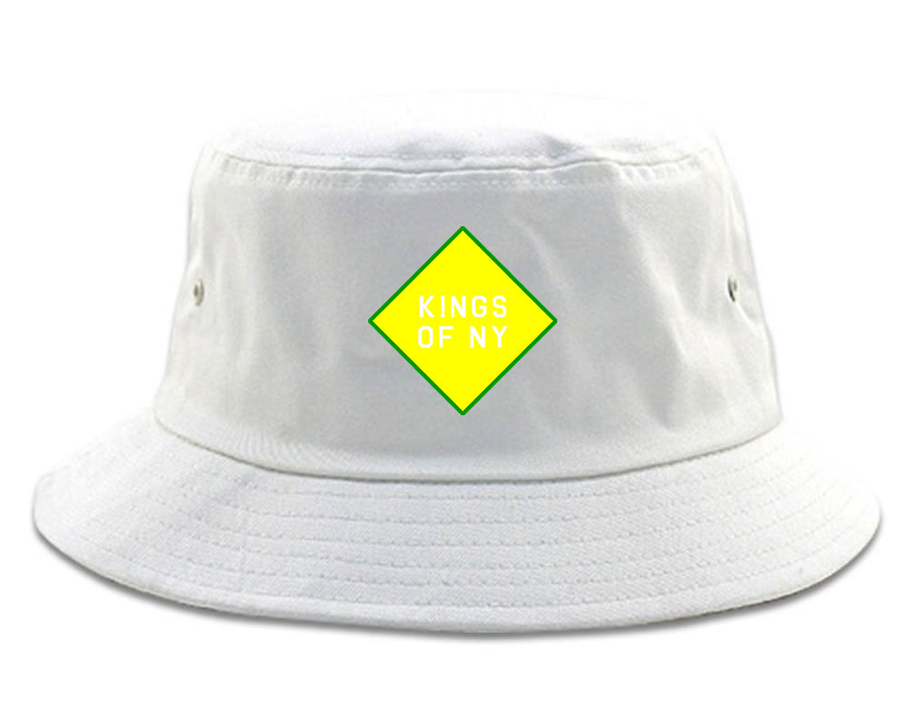 Diamond Logo Mens Bucket Hat White