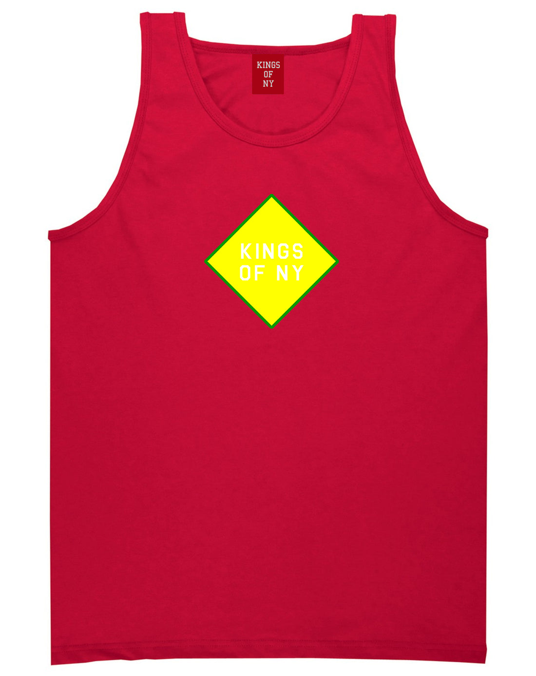 Diamond Logo Mens Tank Top Shirt Red by Kings Of NY