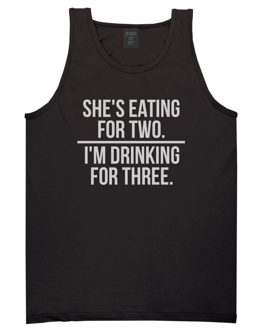 Drinking For Three Funny Pregnancy Announcement Mens Tank Top T-Shirt Black