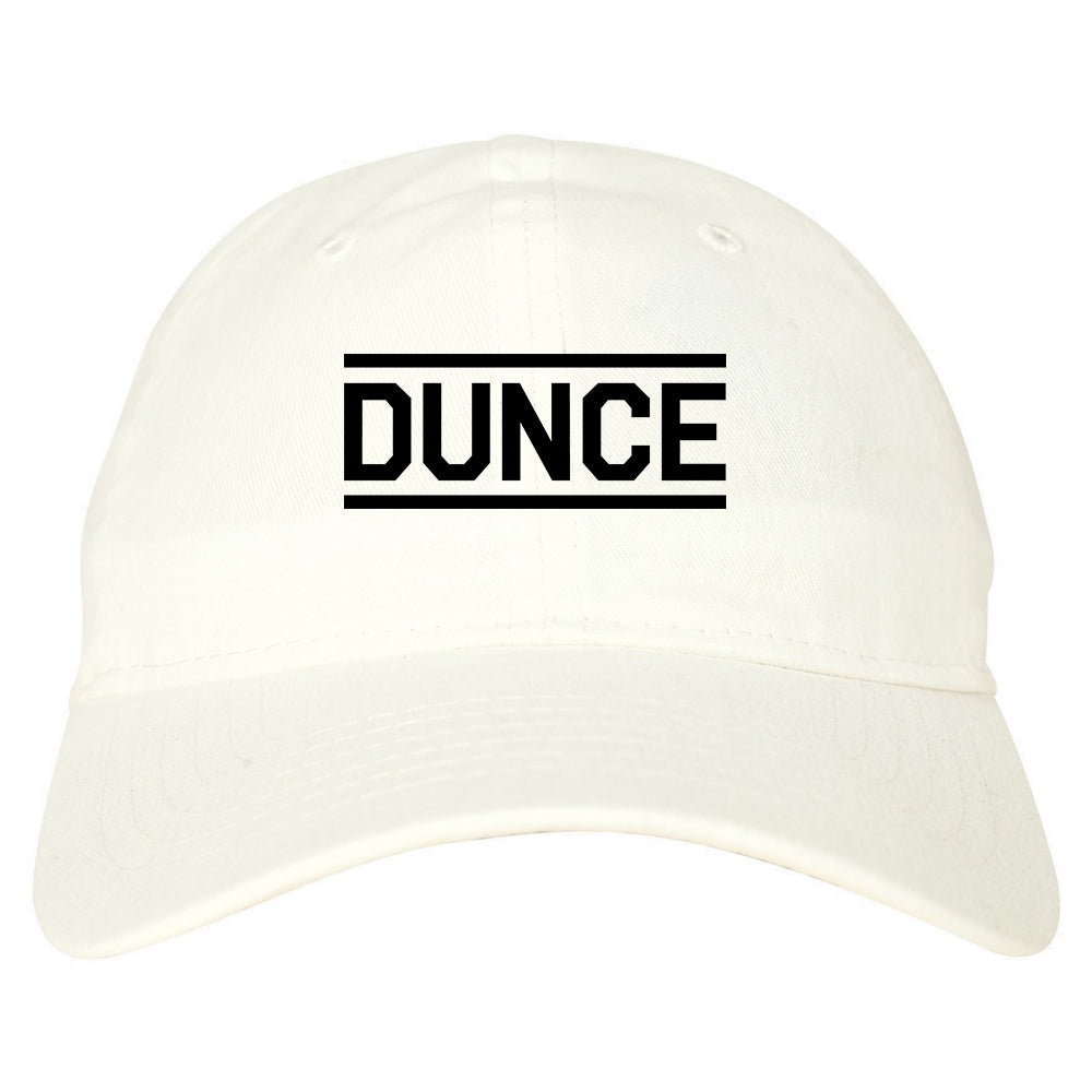 Dunce_Funny Mens White Snapback Hat by Kings Of NY