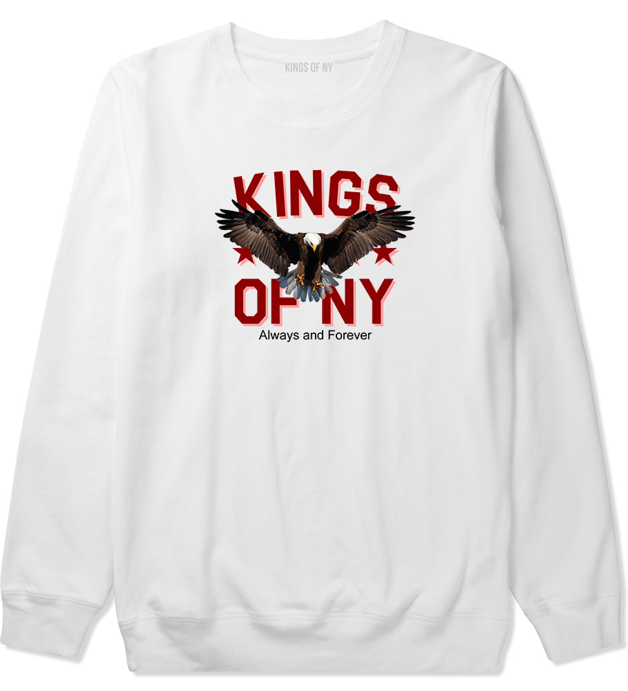 Eagle Kings Of NY Forever Mens Crewneck Sweatshirt White