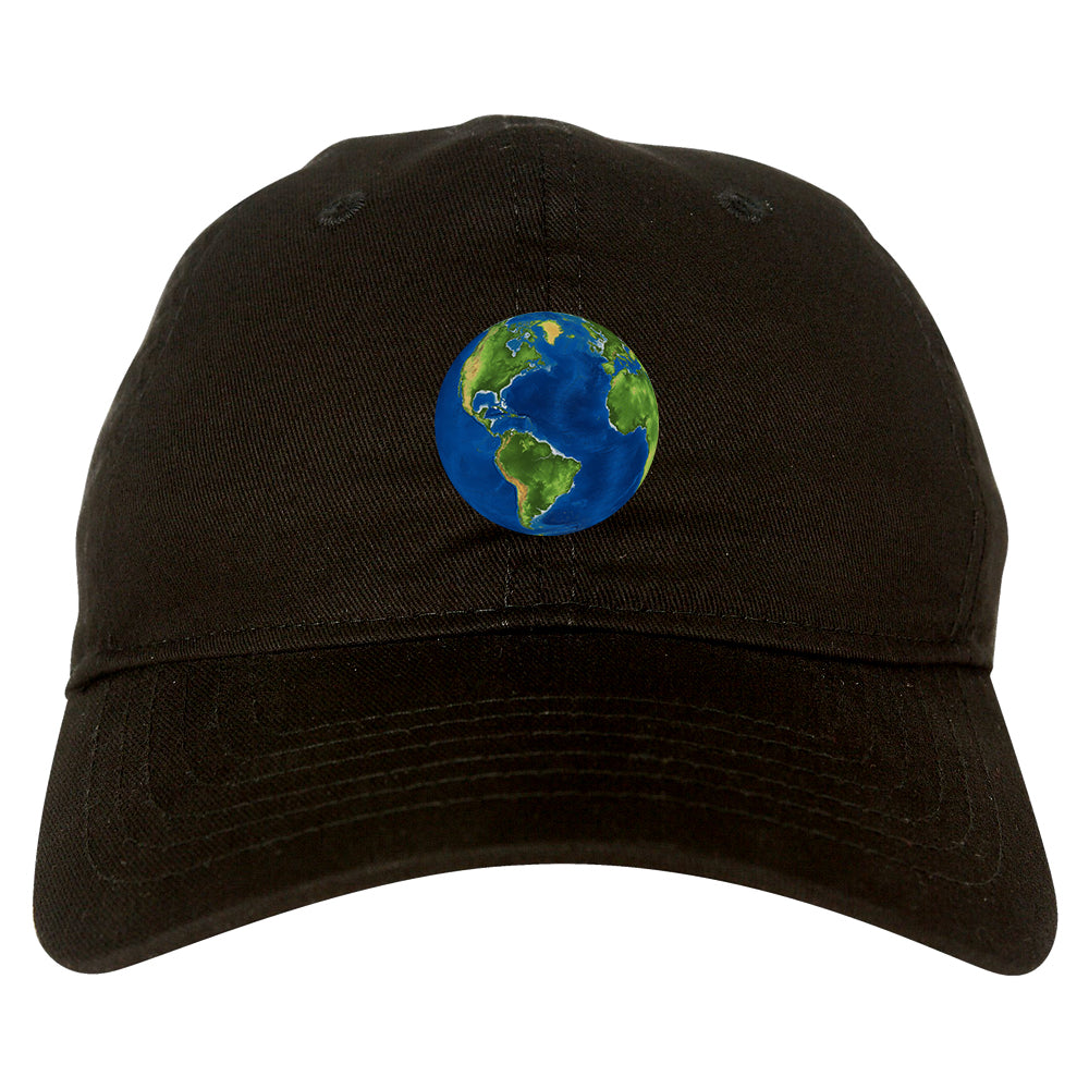 Earth_Globe Mens Black Snapback Hat by Kings Of NY