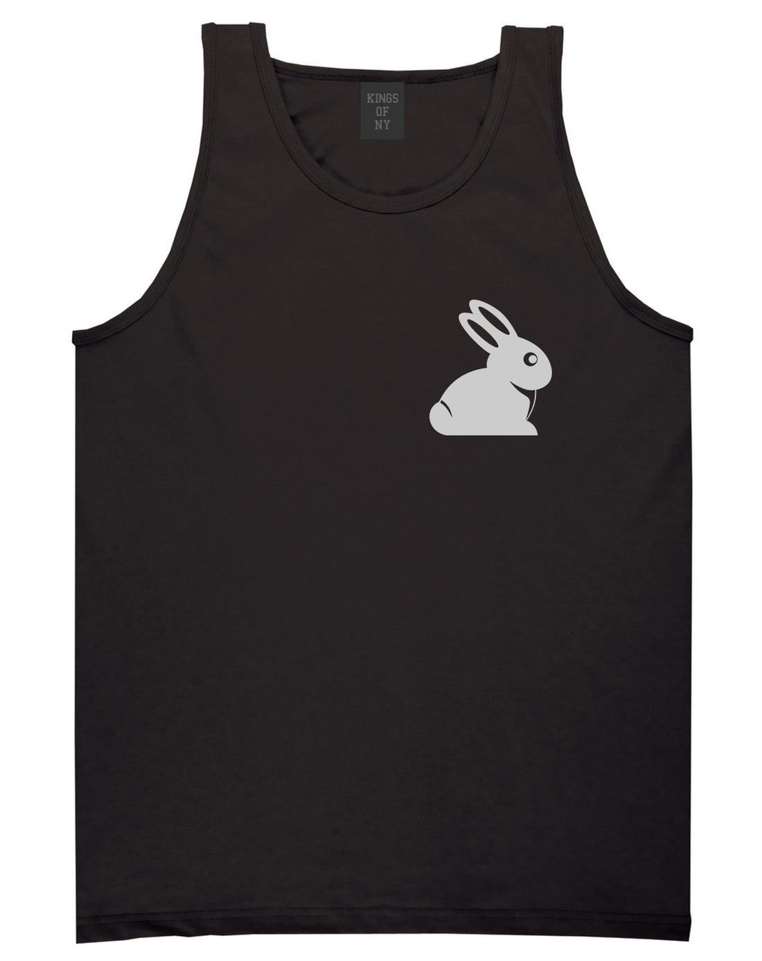Easter_Bunny_Rabbit_Chest Mens Black Tank Top Shirt by Kings Of NY