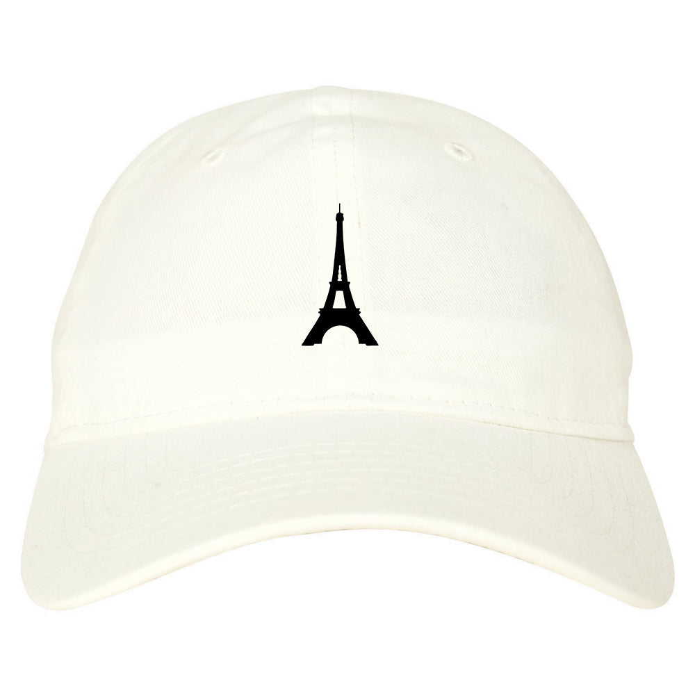 Eiffel_Tower_Paris_Chest Mens White Snapback Hat by Kings Of NY