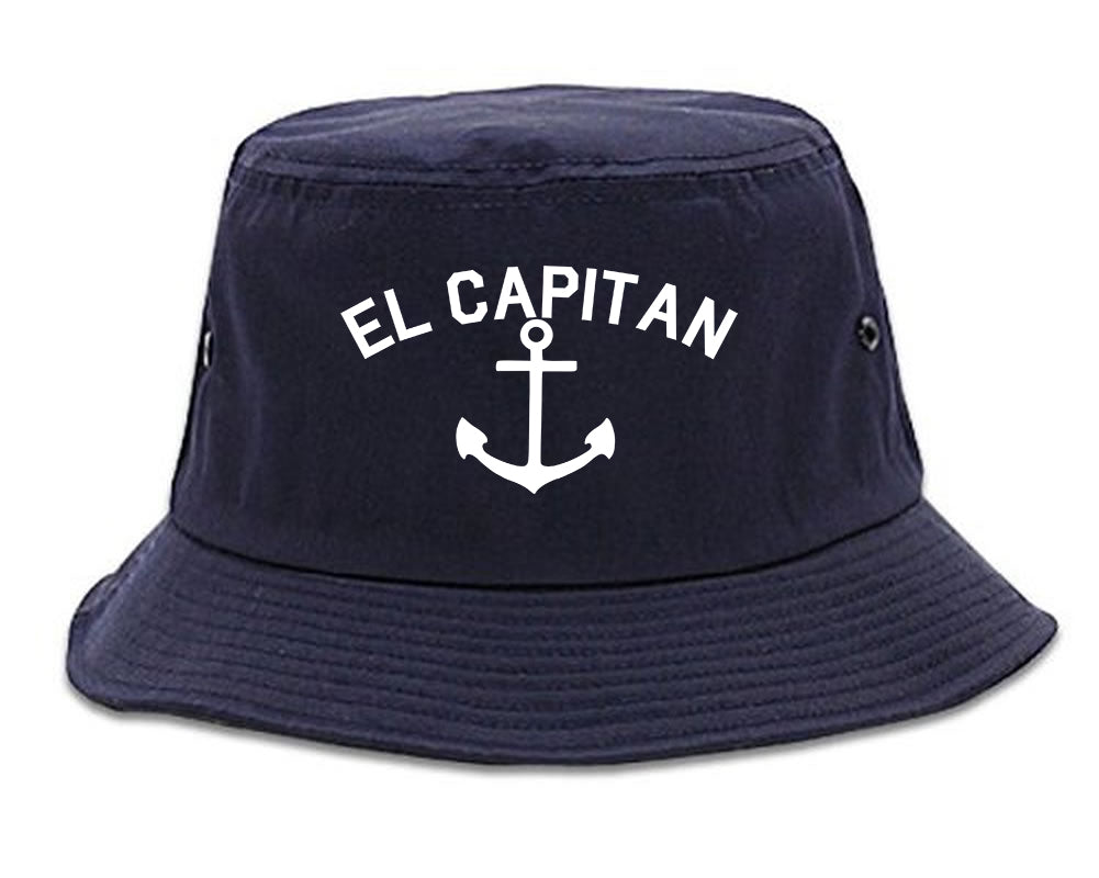 El Capitan Anchor Captain Mens Snapback Hat Navy Blue