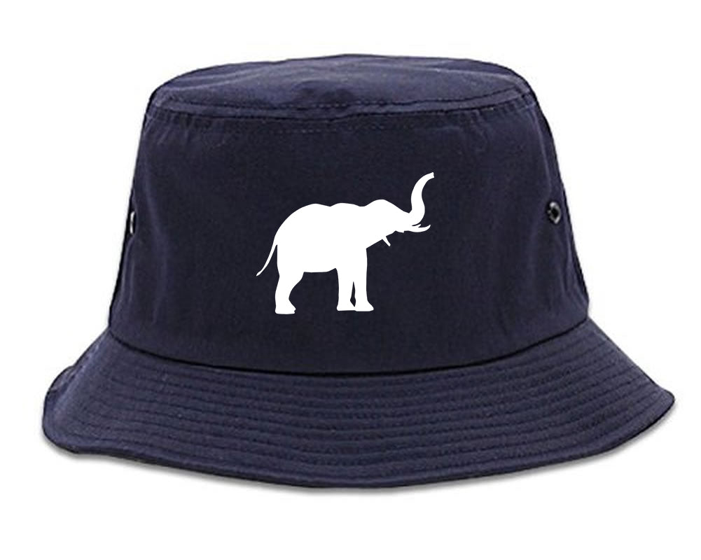Elephant_Animal_Chest Mens Blue Bucket Hat by Kings Of NY