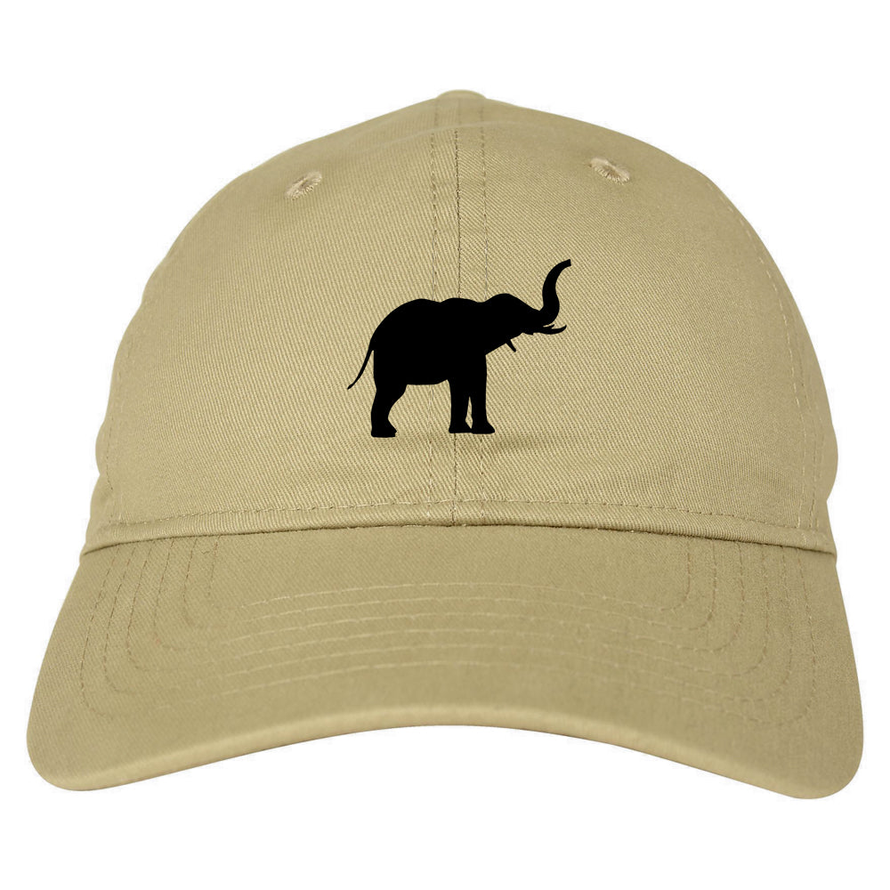 Elephant_Animal_Chest Mens Tan Snapback Hat by Kings Of NY