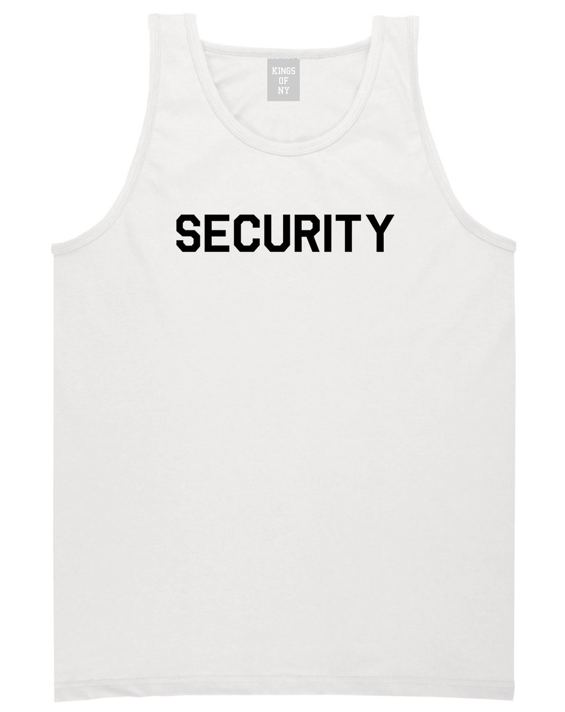 Event Security Uniform Mens White Tank Top Shirt by KINGS OF NY