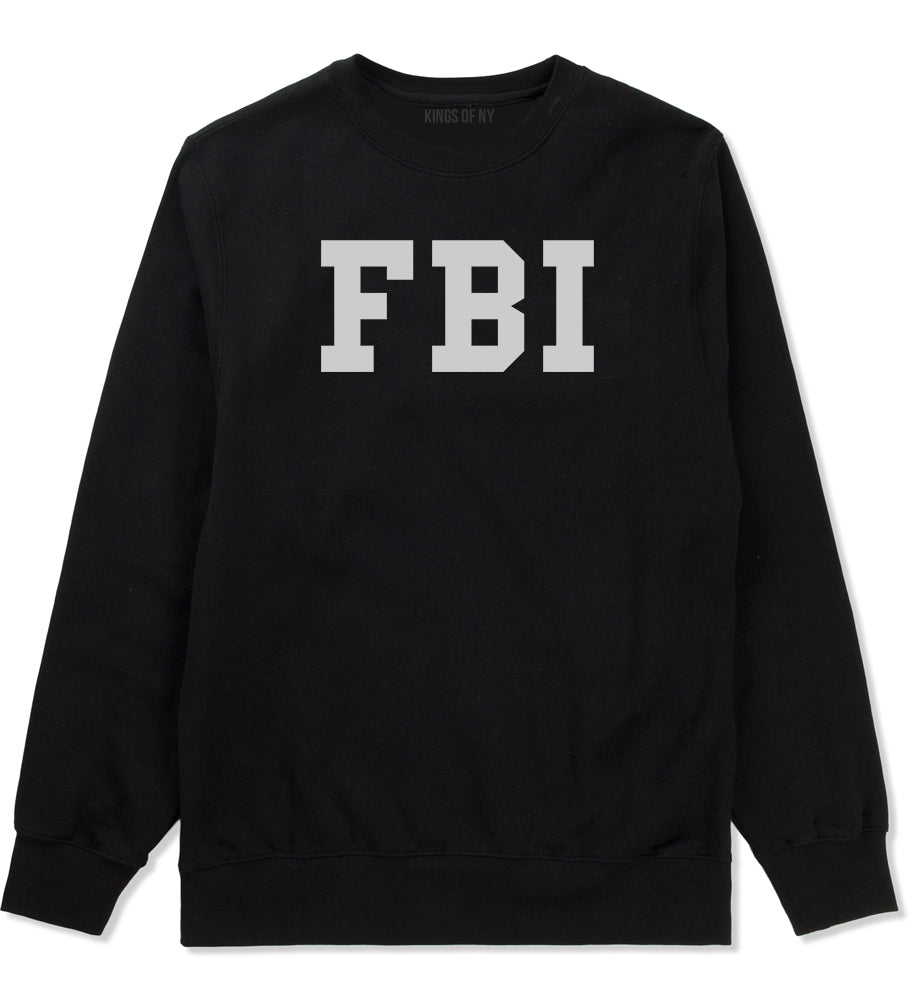 FBI Law Enforcement Mens Black Crewneck Sweatshirt by KINGS OF NY