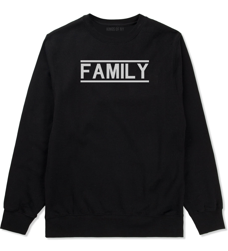 Family Fam Squad Mens Black Crewneck Sweatshirt by KINGS OF NY
