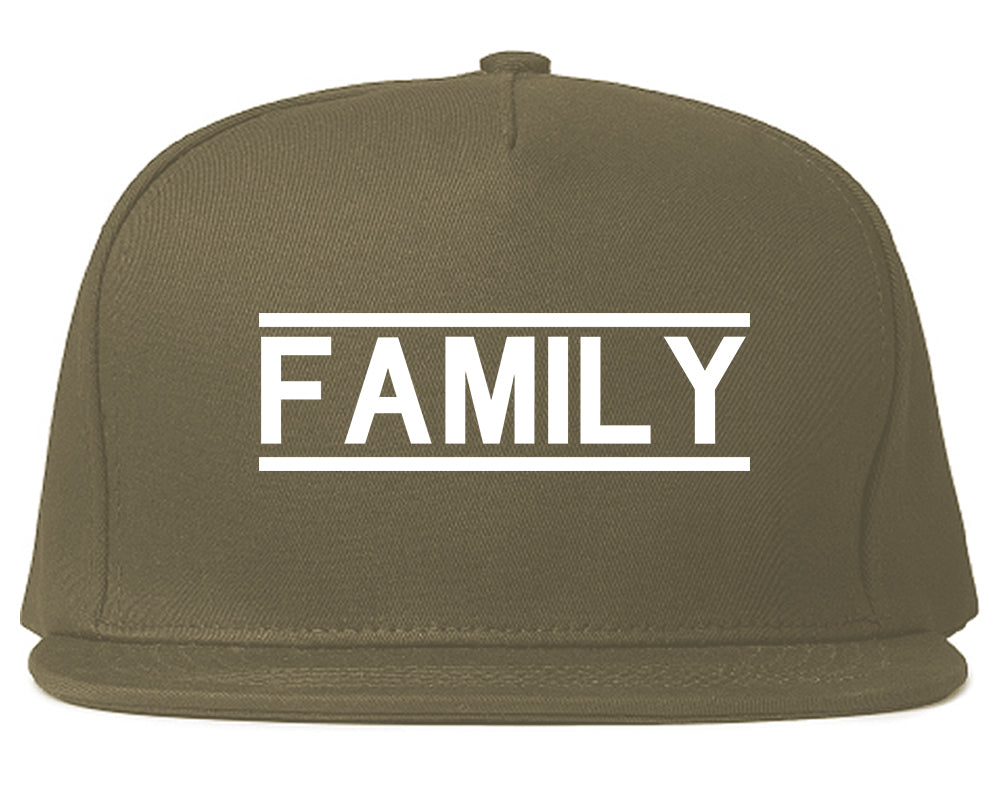 Family_Fam_Squad Grey Snapback Hat