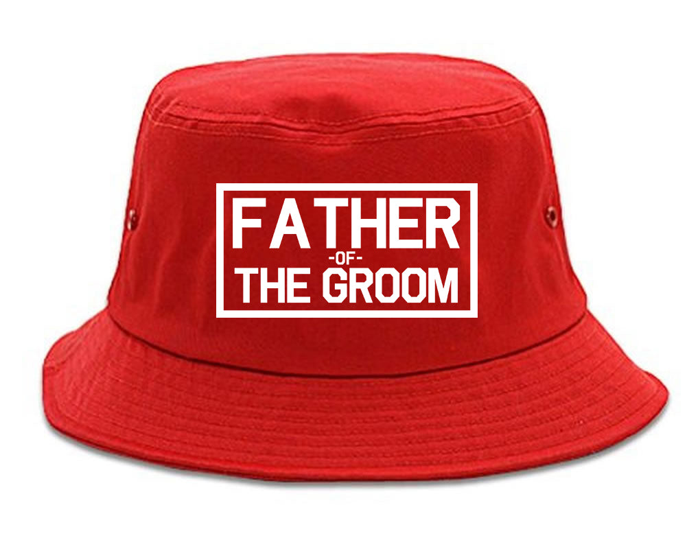 Father_Of_The_Groom Mens Red Bucket Hat by Kings Of NY