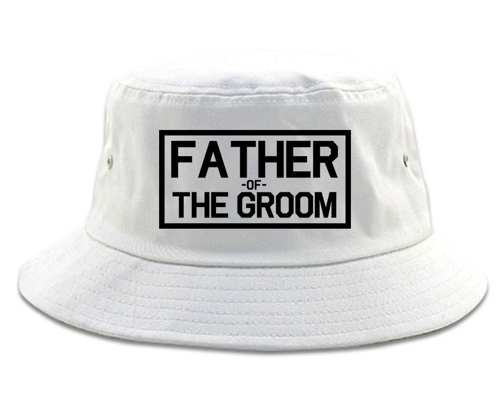 Father_Of_The_Groom Mens White Bucket Hat by Kings Of NY