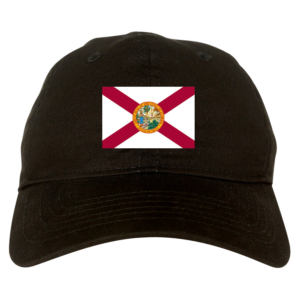 Florida State Flag FL Chest Mens Dad Hat Black