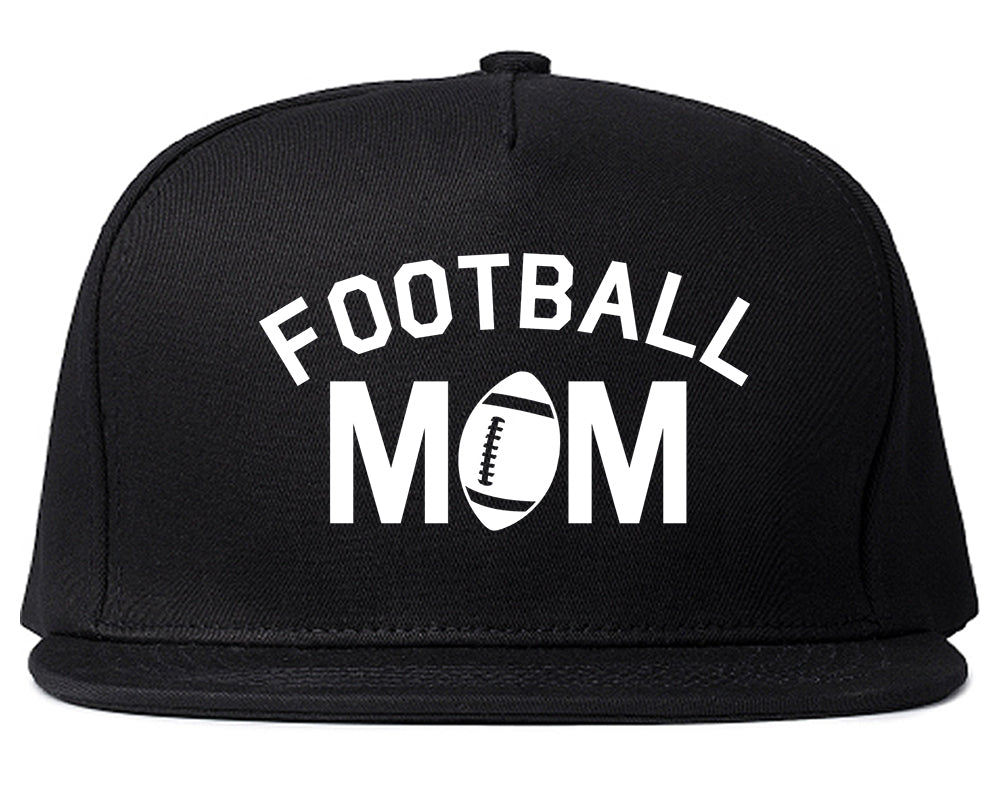 Football_Mom_Sports Black Snapback Hat